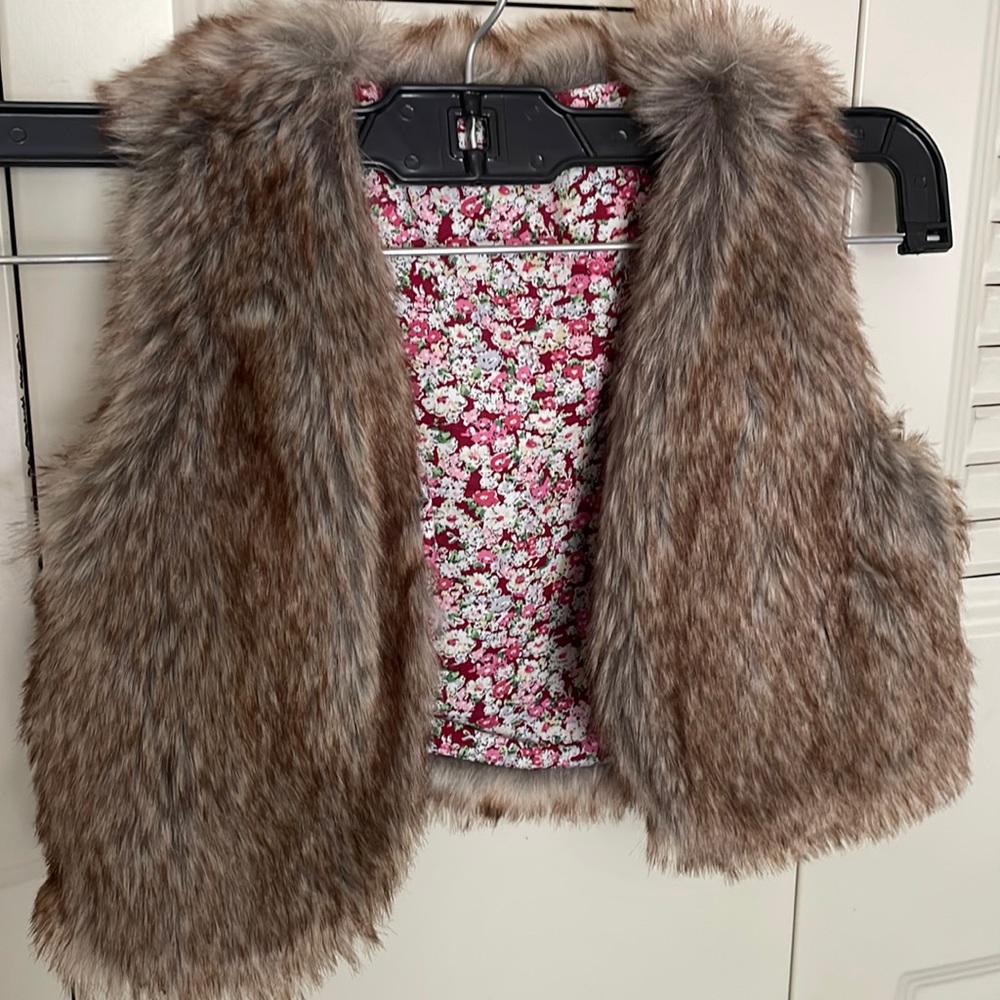 Furry faux vest